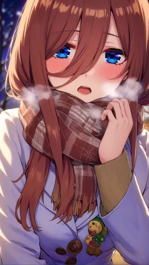 ai character: Miku Nakano 🩵 background