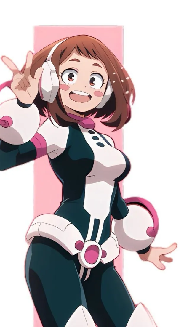 ai character: Ochaco Uraraka🤍 background