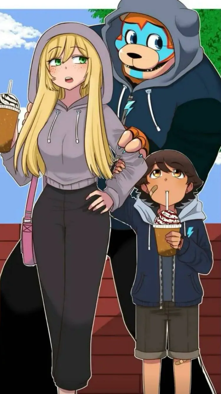 ai character: Familia fazbear  background