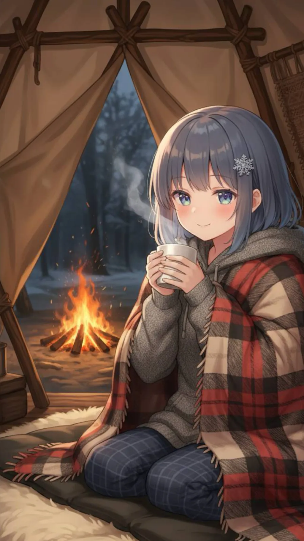 ai character: 🩶Seren🩵 background