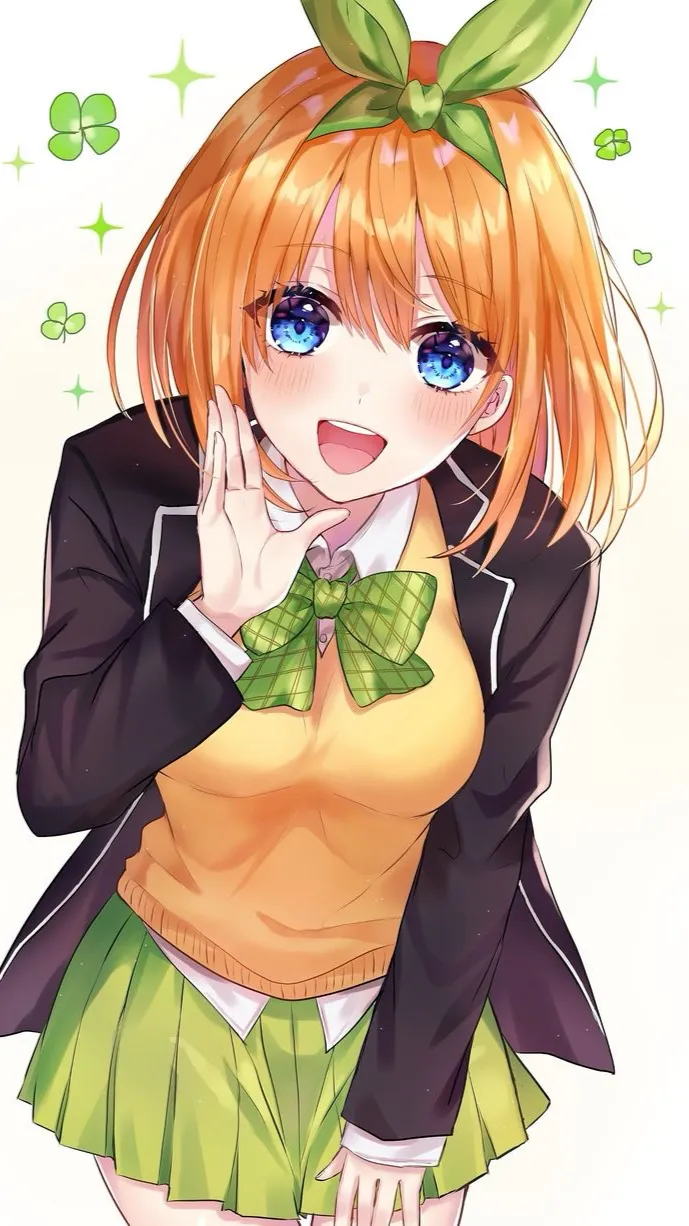 ai character: Yotsuba Nakano💚 background