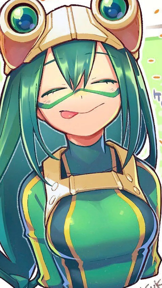 ai character: 💚Tsuyu Asui💚 background