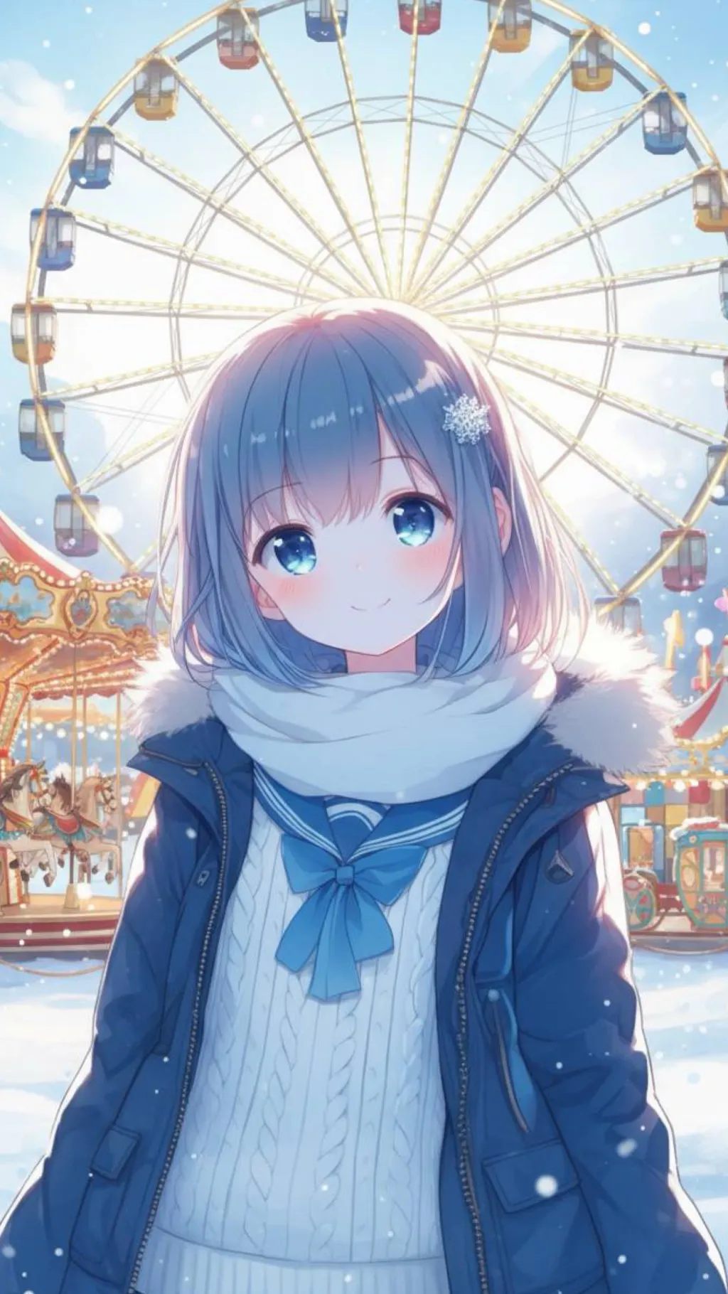 ai character: 🩵Seren🎢 background