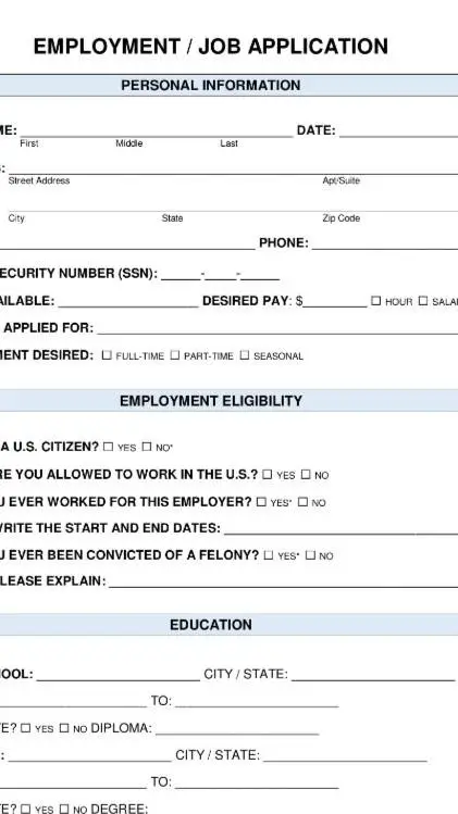 ai character: job application background