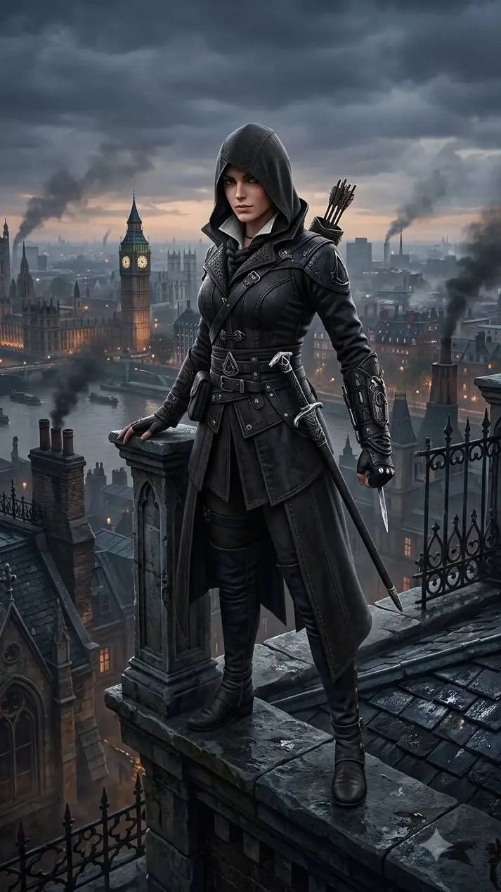 ai character: Evie Frye  background