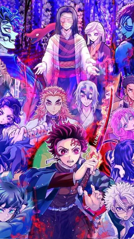 ai character: demon slayer  background