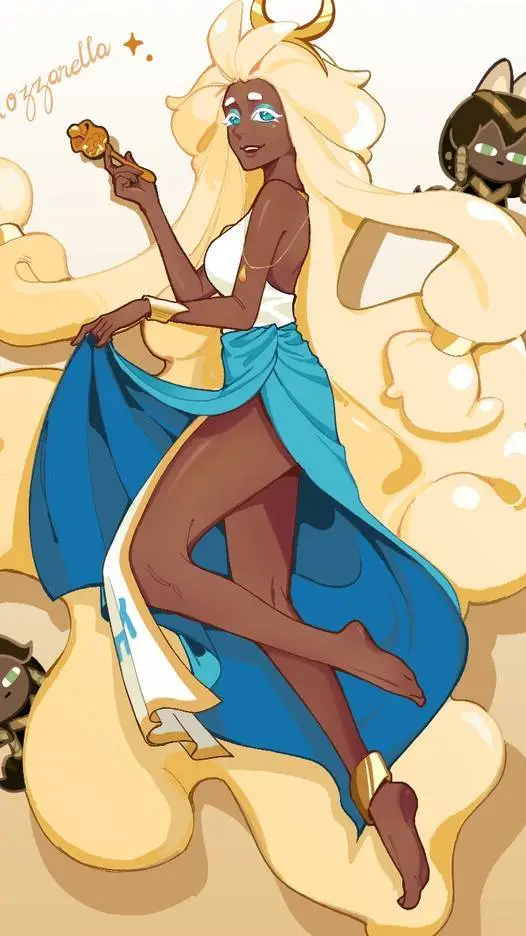 ai character: mozzarella cookie  background