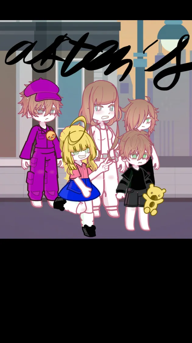 ai character: Afton FAMILY  background