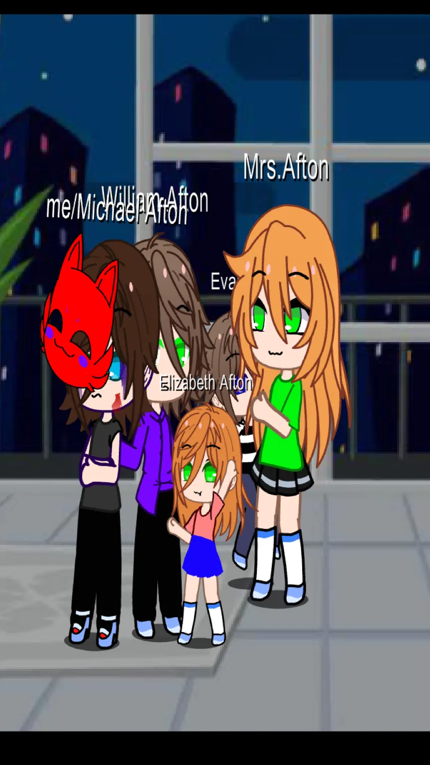 ai character: Afton family  background