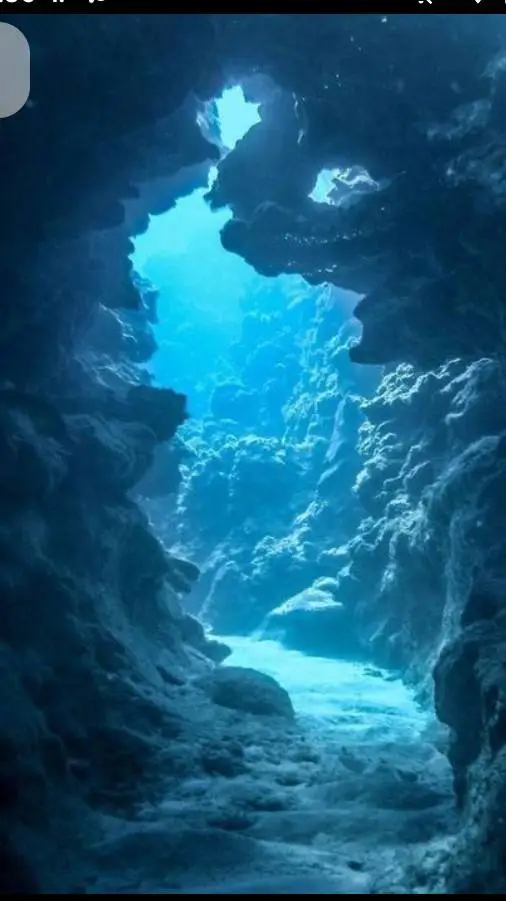 ai character: Water cave background