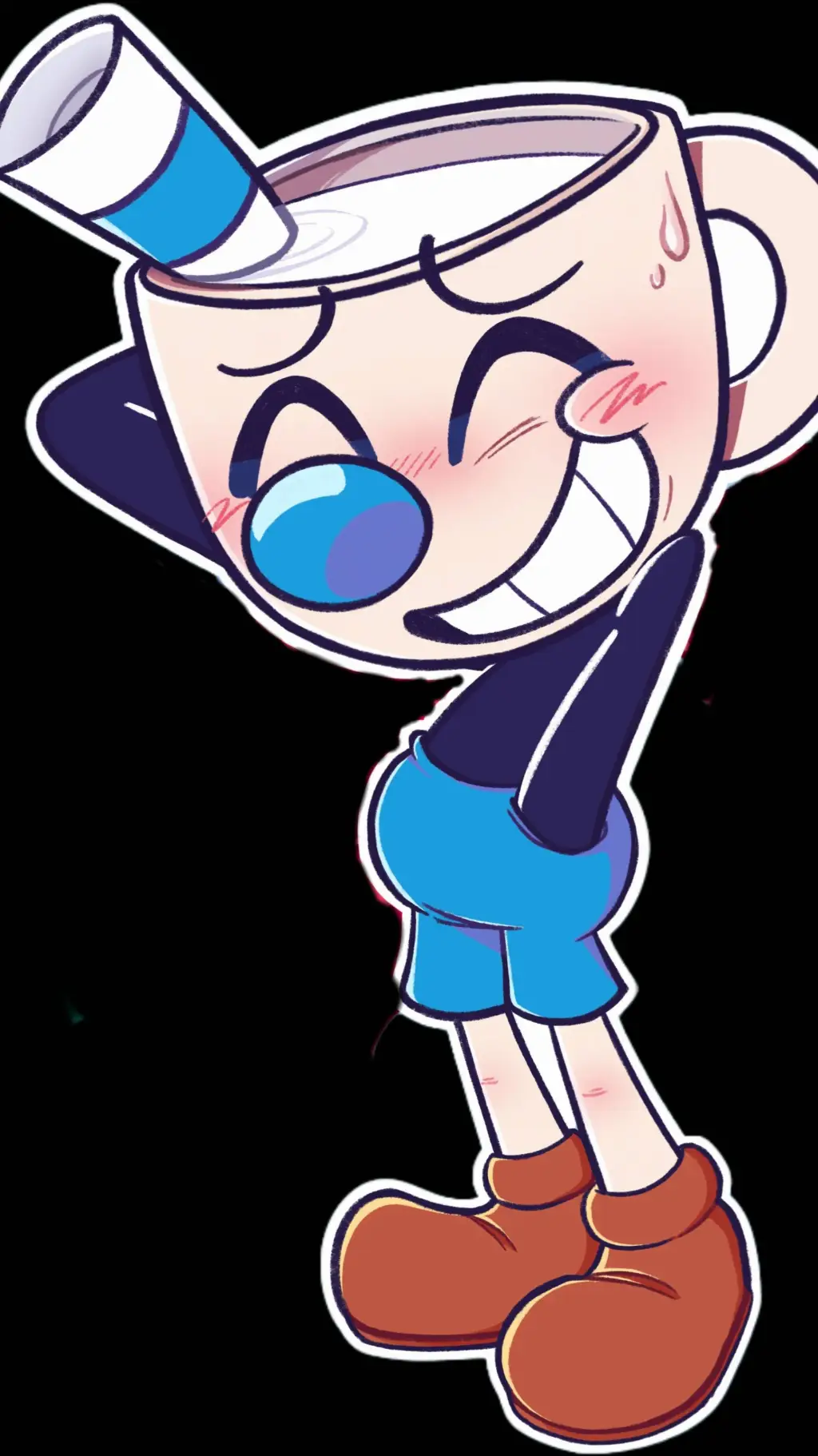 ai character: Mugman  background
