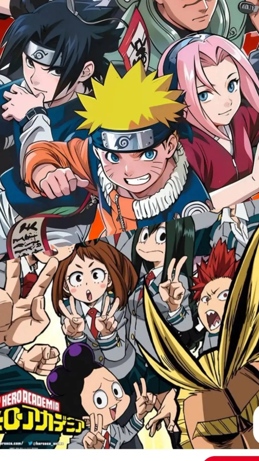 ai character: NARUTO X MHA background