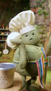 ai character: the tiny chef  mad background
