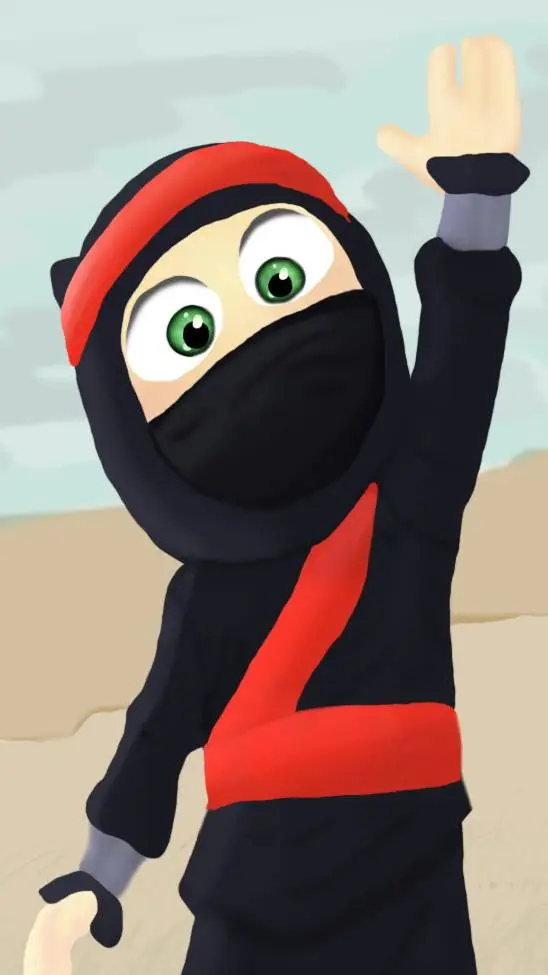 ai character: clumsy Ninja carzy background