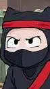 ai character: clumsy Ninja mad background
