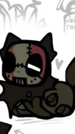 ai character: slasher cat  background