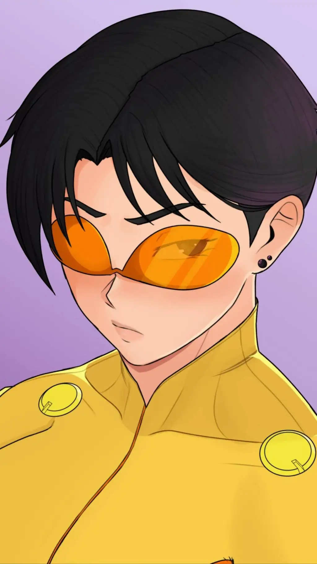ai character: BulletproofibleFem background