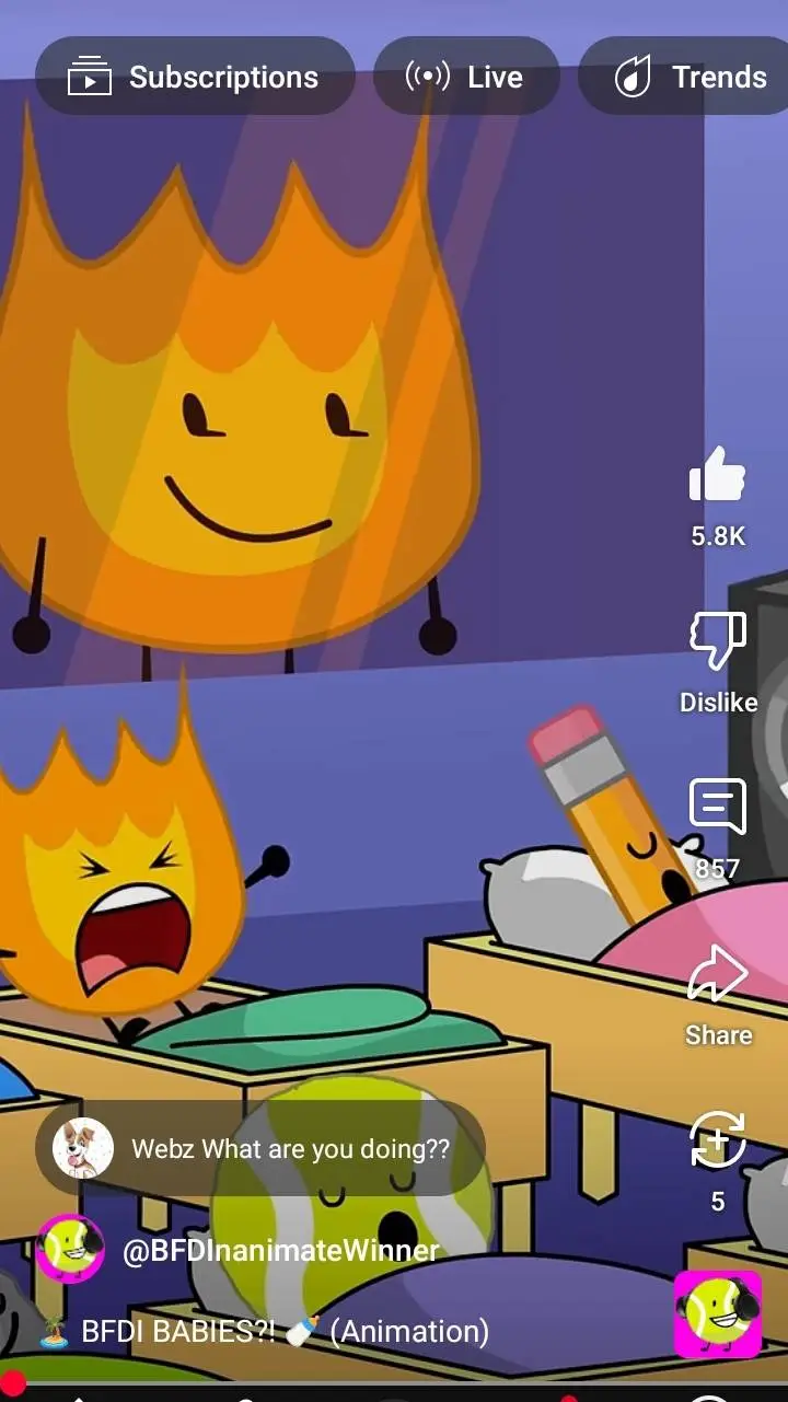 ai character: Bfdi but babies..? background
