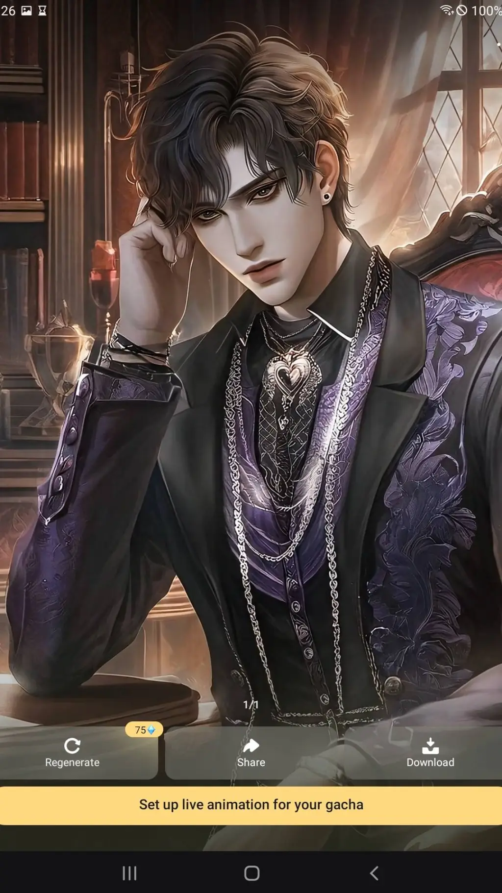 ai character: happy background