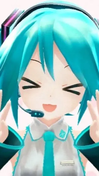 ai character: Miku. background