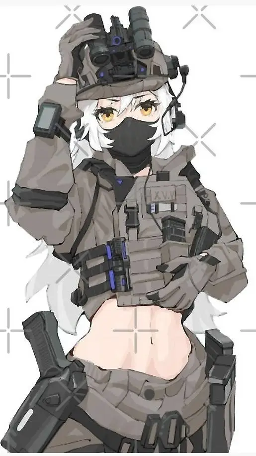 ai character: Roblox girls army  background