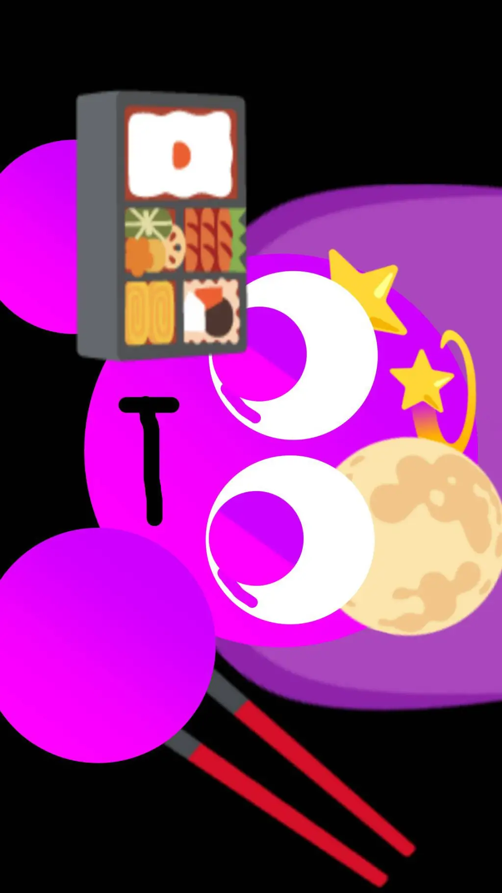 ai character: your food falls background