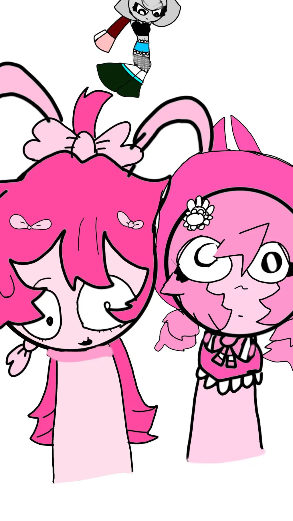 ai character: pannkii & sakura background