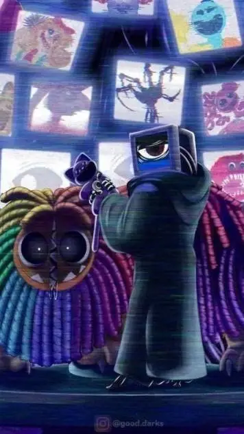 ai character: Poppy Playtime background