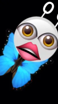 ai character: Goofy butterfly background