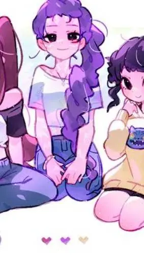 ai character: Huntrix pero Cute background