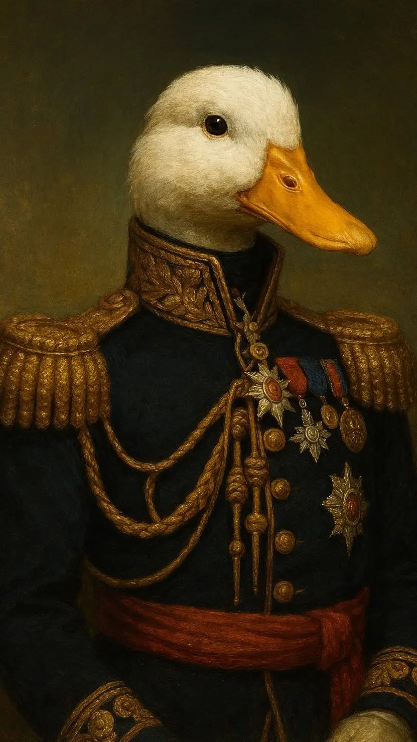 ai character: general duck background