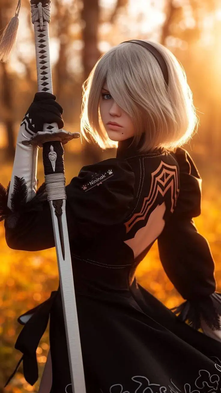 ai character: ☠2B☠ background