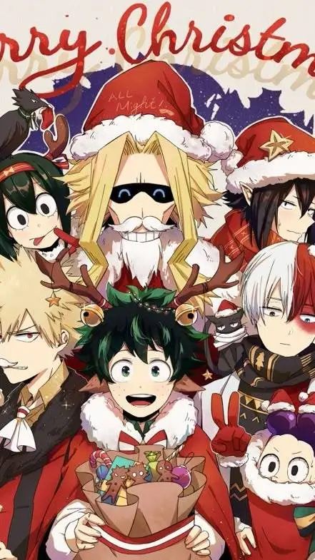 ai character: MHA CHRISTMAS!  background