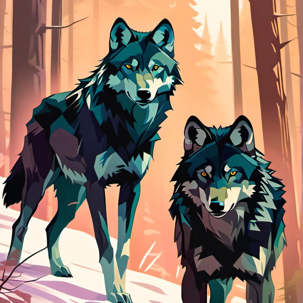 chat with ai character: Wolf family