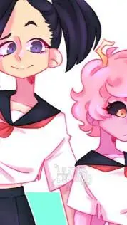 ai character: momo x mina  background