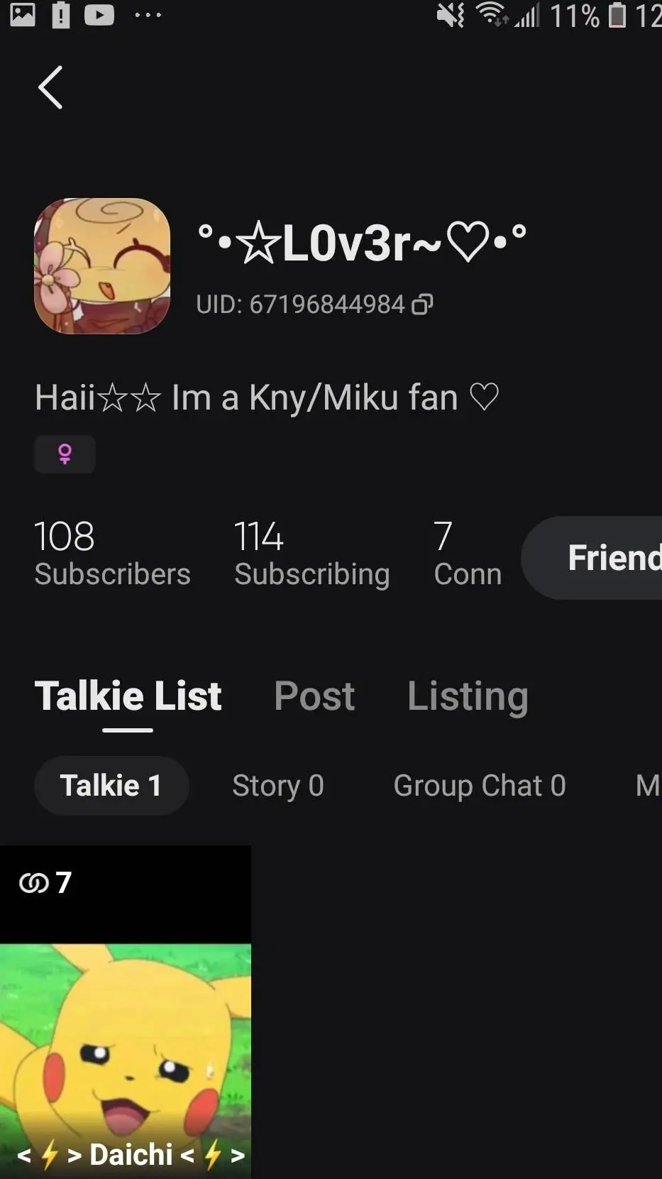 ai character: L0v3r background