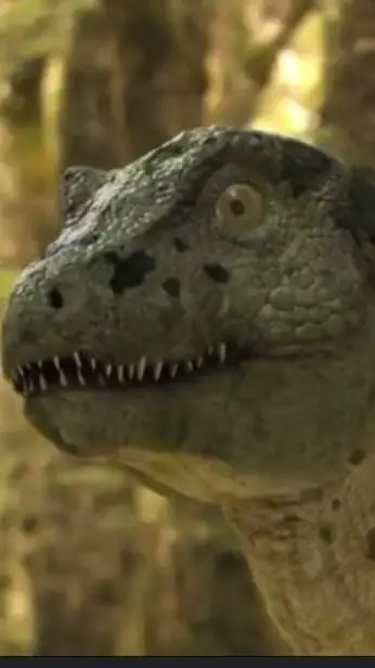 ai character: baby tarbosaurus  background
