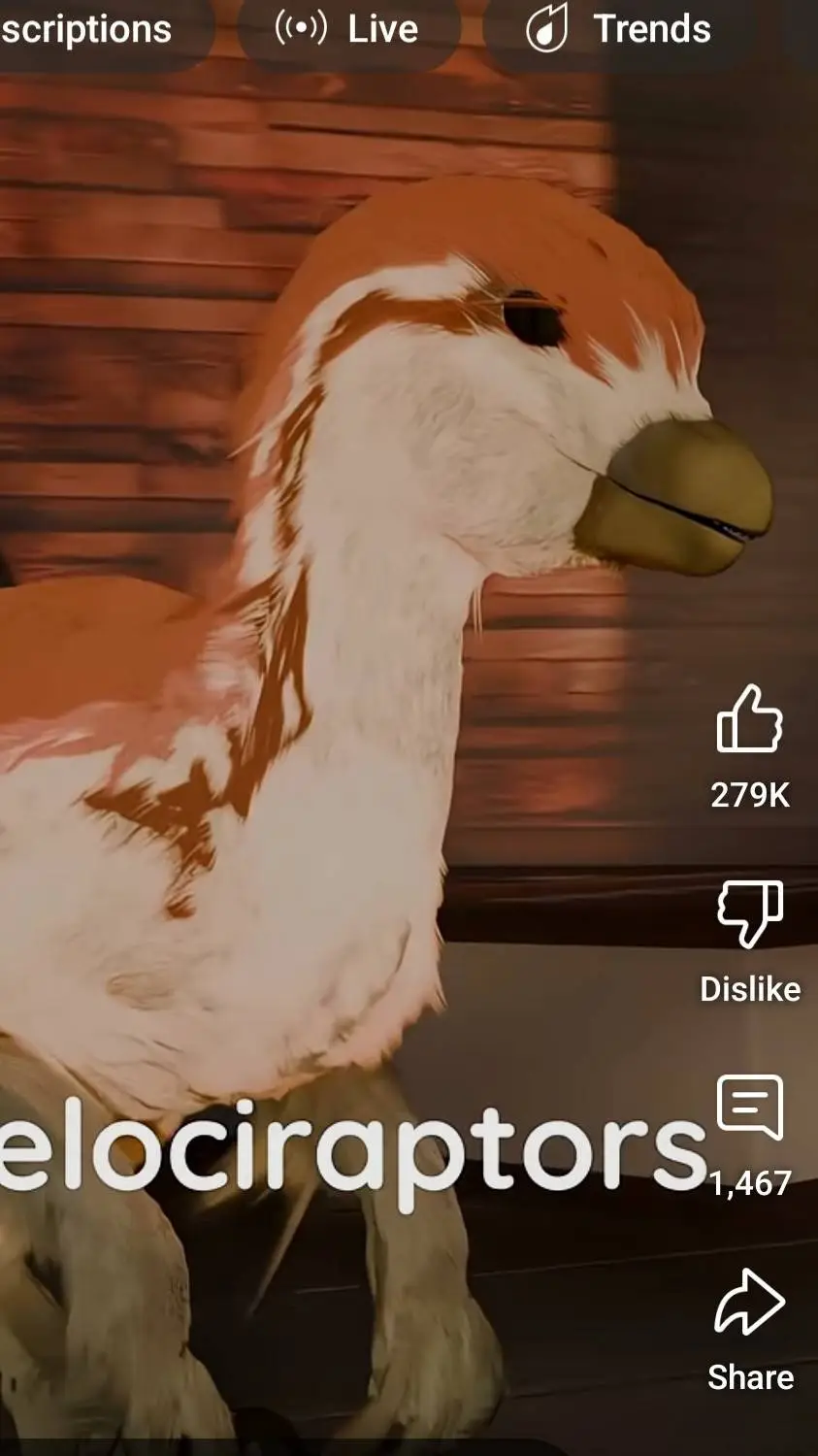 ai character: baby velocipraptor background