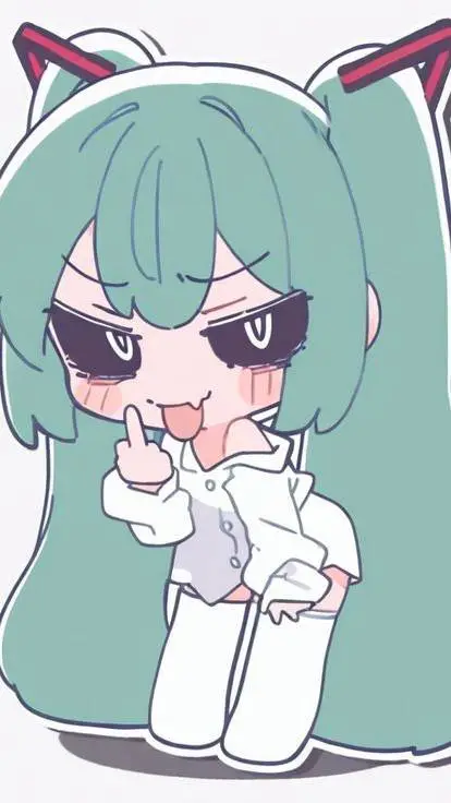 ai character: miku~nice try~ background