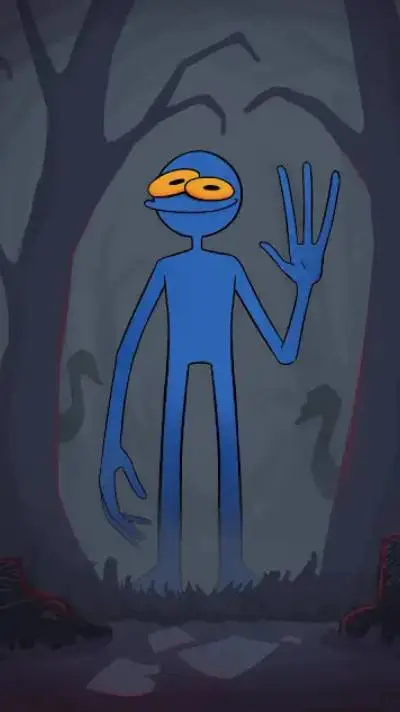 ai character: blue guy background