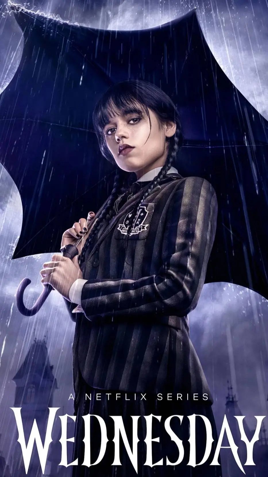 ai character: ☠️🖤Wednesday🖤☠️ background