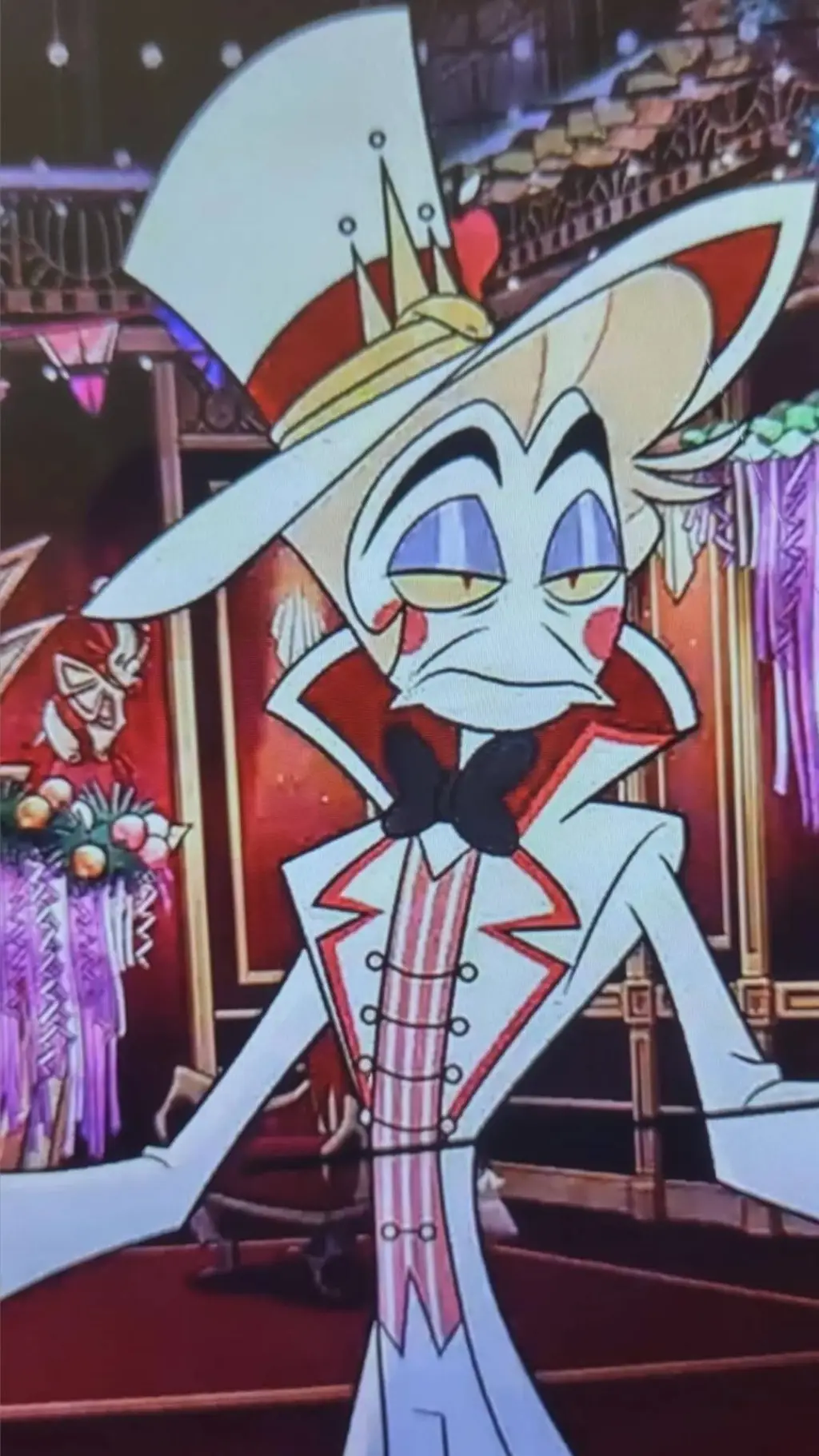 ai character: Lucifer 🍎🐤 background