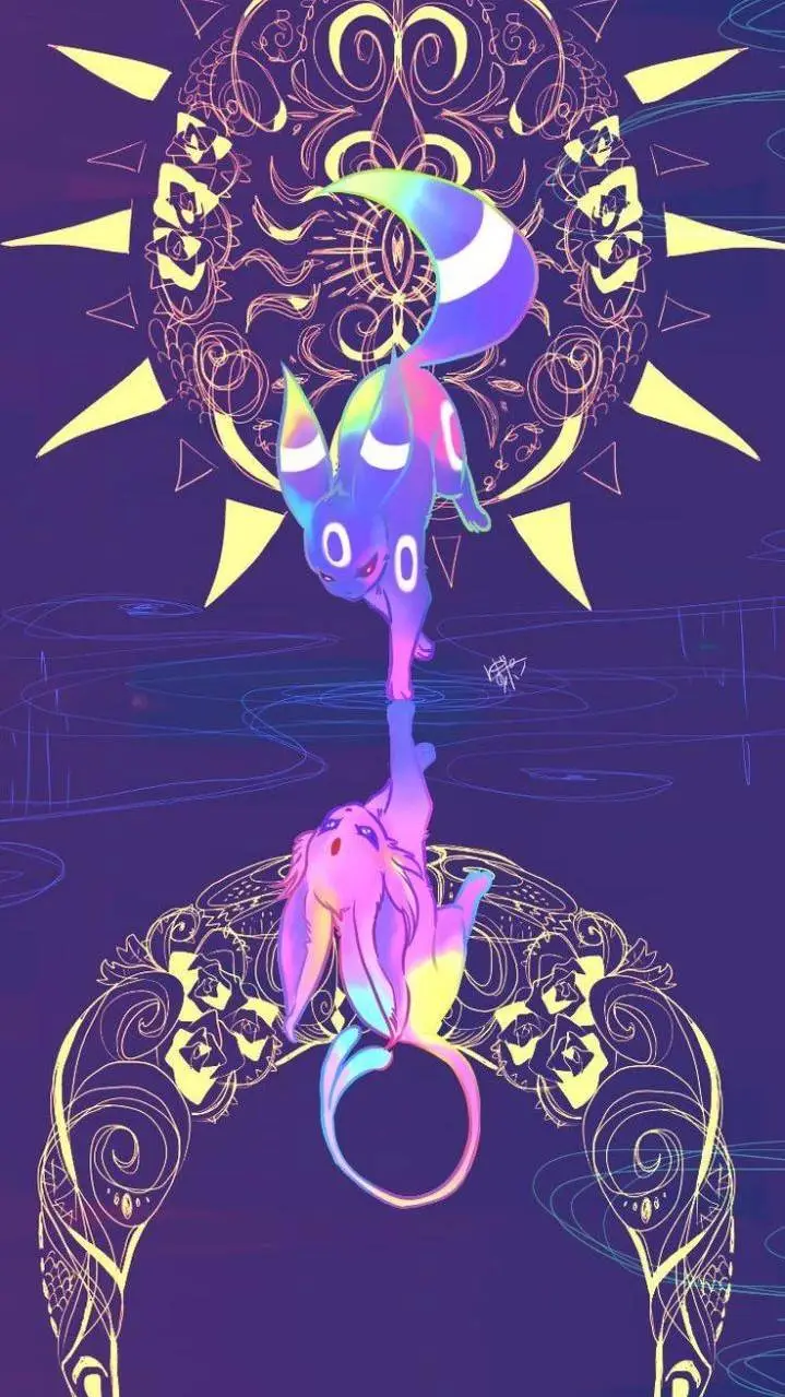 ai character: Espeøn & Umbreøn  background