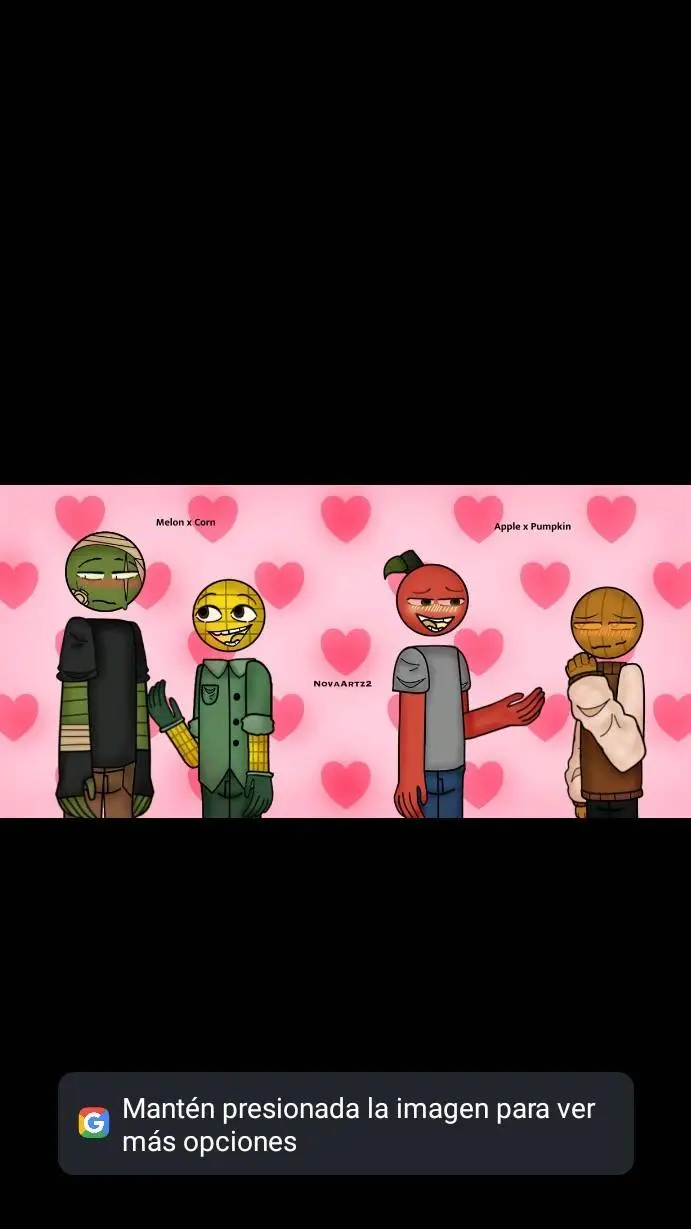 ai character: apple x corn background