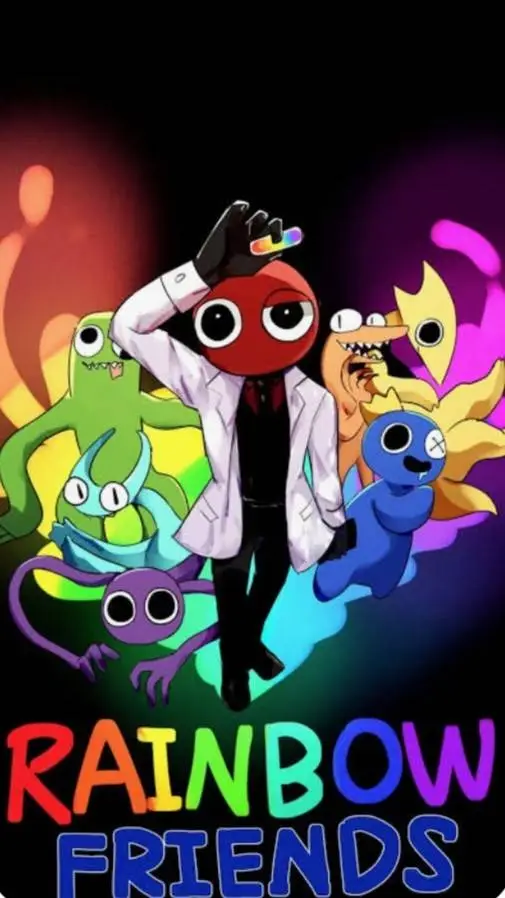 ai character: Rainbow friends 🌈 background