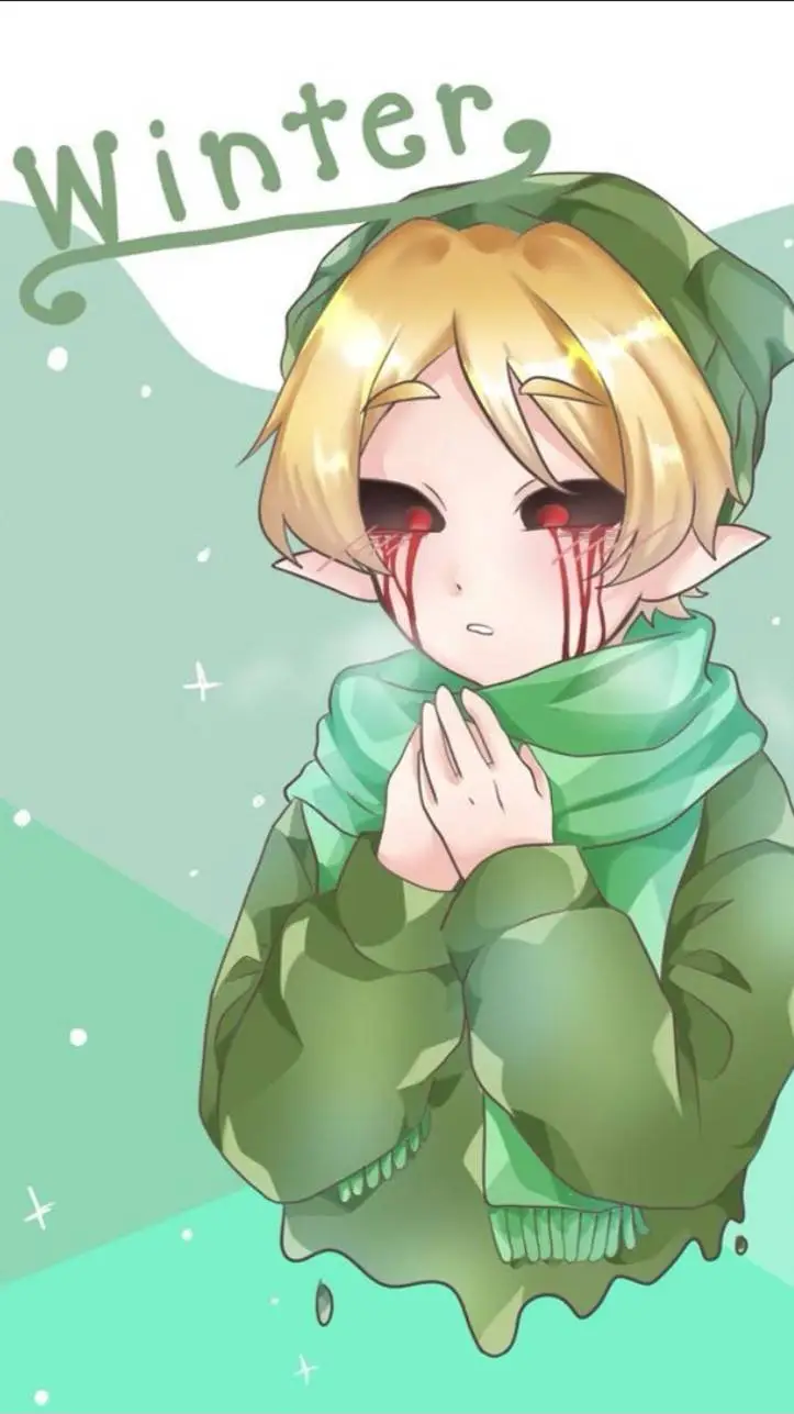 ai character: Creepypasta winter background