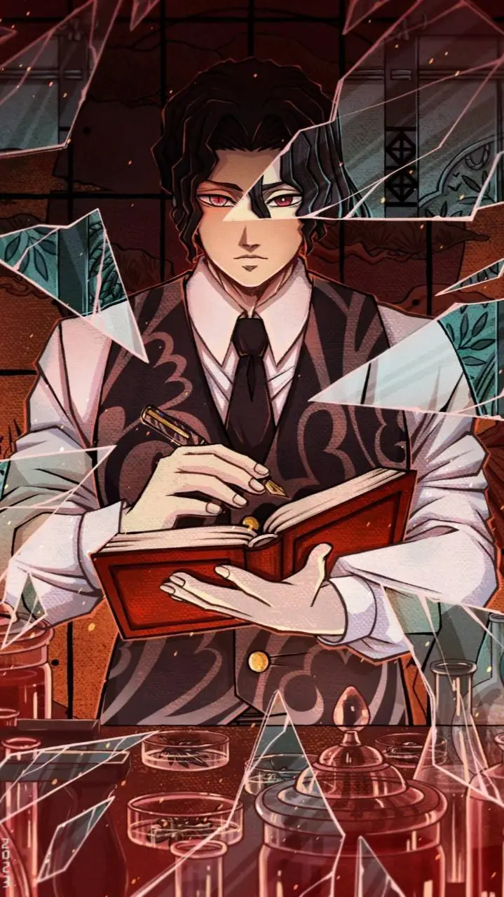 ai character: Muzan & Giyuu  background