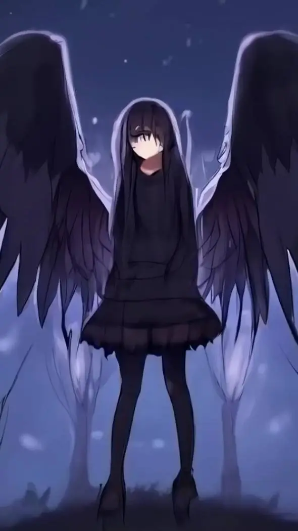 ai character: demon child girl  background