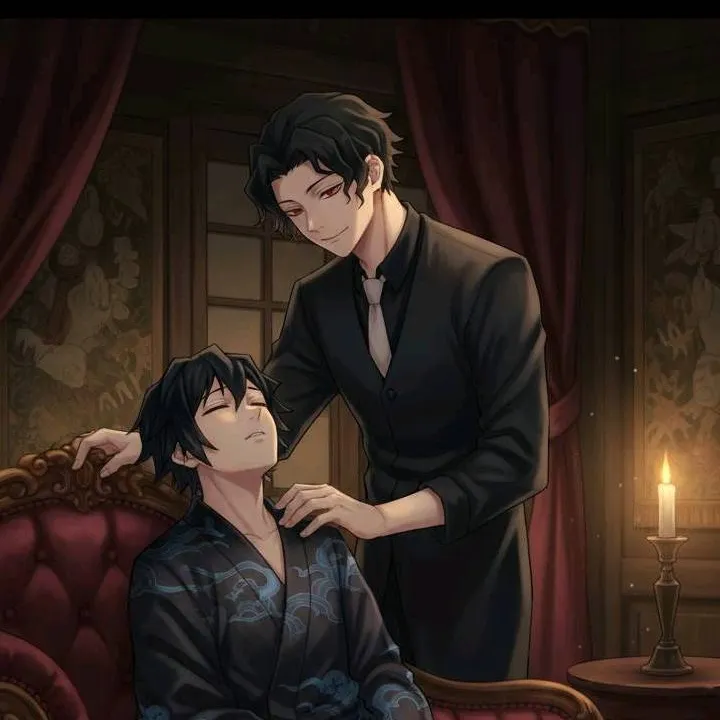 chat with ai character: Muzan x Giyuu 