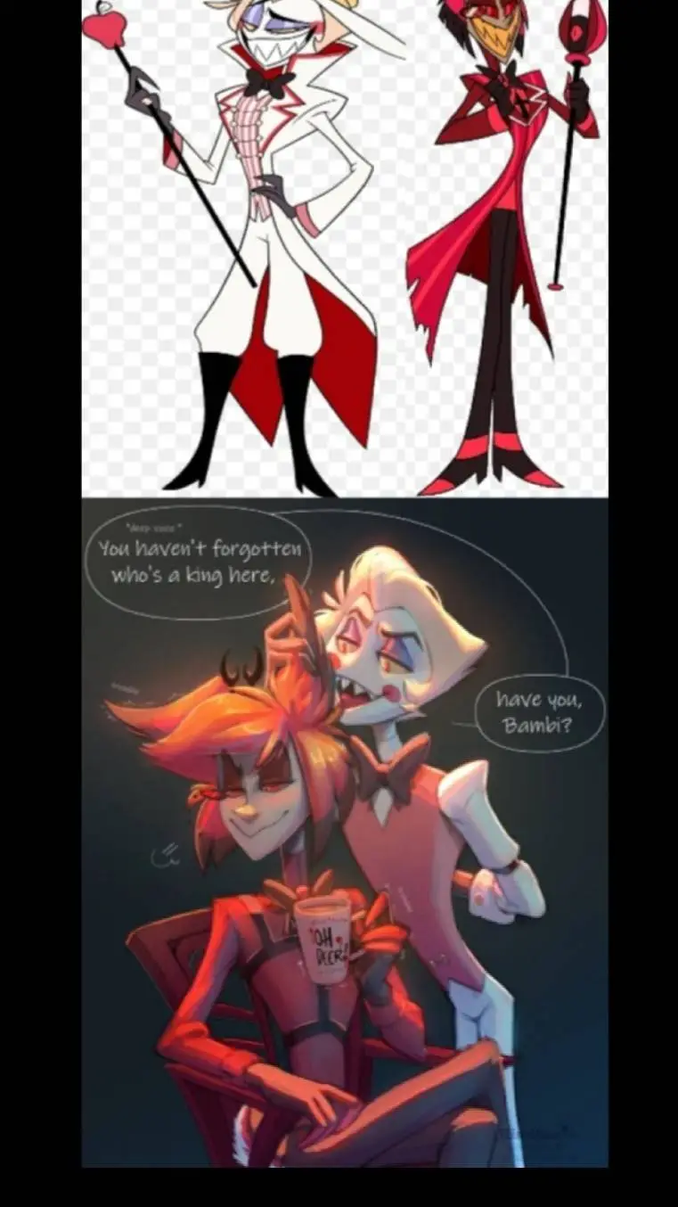 ai character: Alastor x Lucifer  background